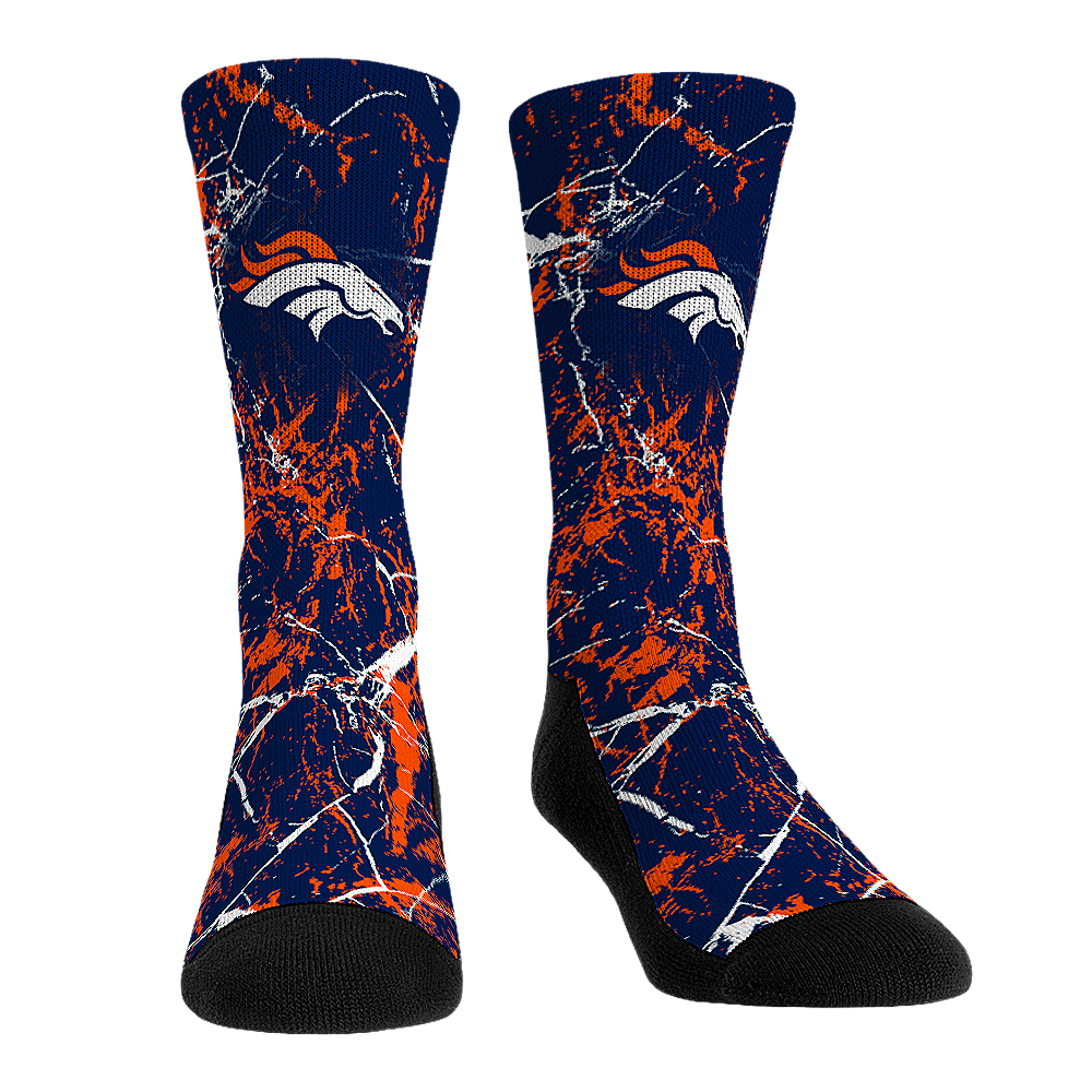Rock 'Em Socks Rock 'Em Socks Denver Broncos - Cracked Marble — main product shot