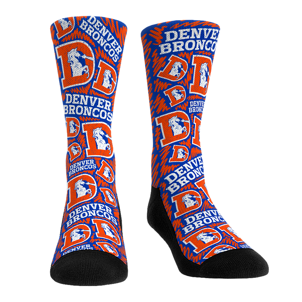 Rock 'Em Socks Rock 'Em Socks Denver Broncos - Throwback Logo Sketch — main product shot