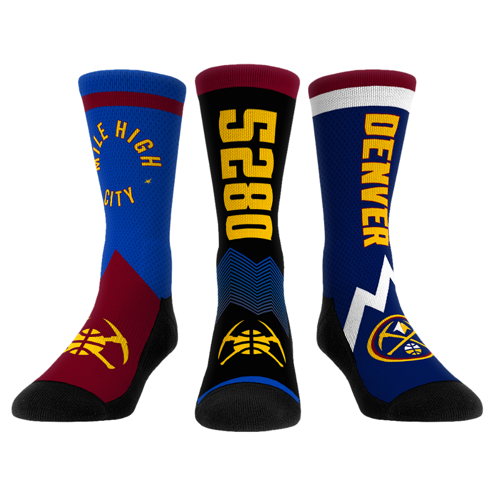 Rock 'Em Socks Rock 'Em Socks Denver Nuggets - Ultimate Jersey - 3-Pack — main product shot