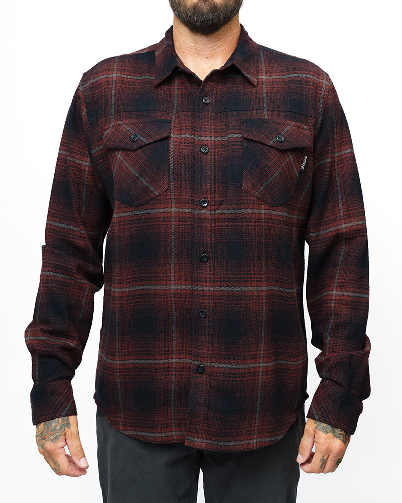 Off The Grid Surplus Destroyer Flannel - Black — lifestyle context