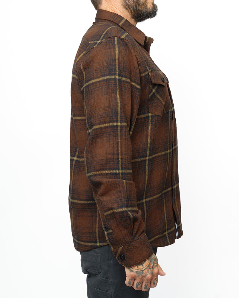 Off The Grid Surplus Destroyer Flannel - Burnt Brown — alternative angle