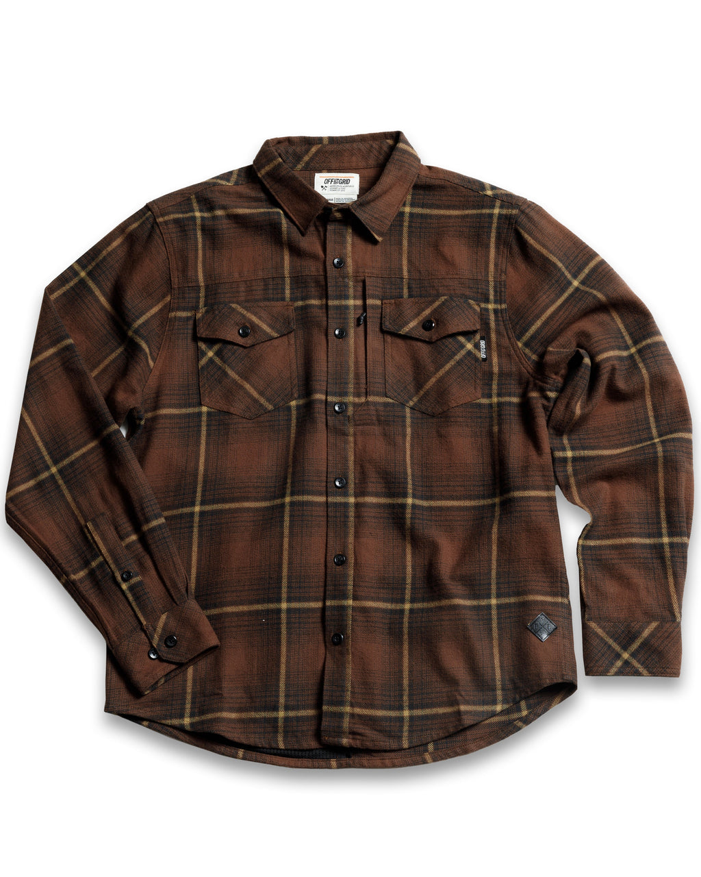 Off The Grid Surplus Destroyer Flannel - Burnt Brown — main product shot