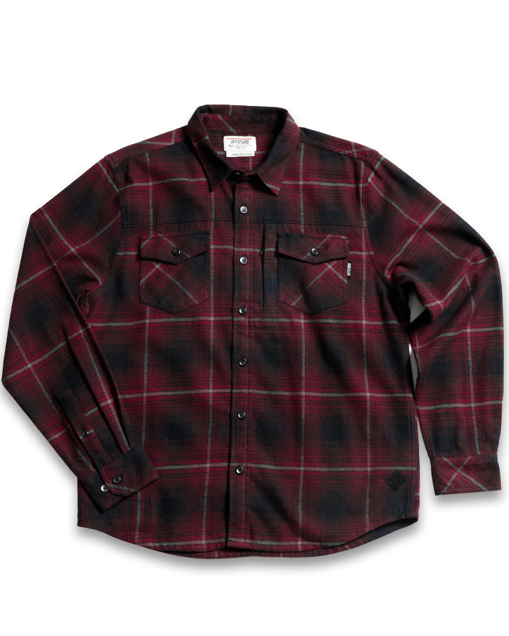 Off The Grid Surplus Destroyer Flannel - Black — main product shot