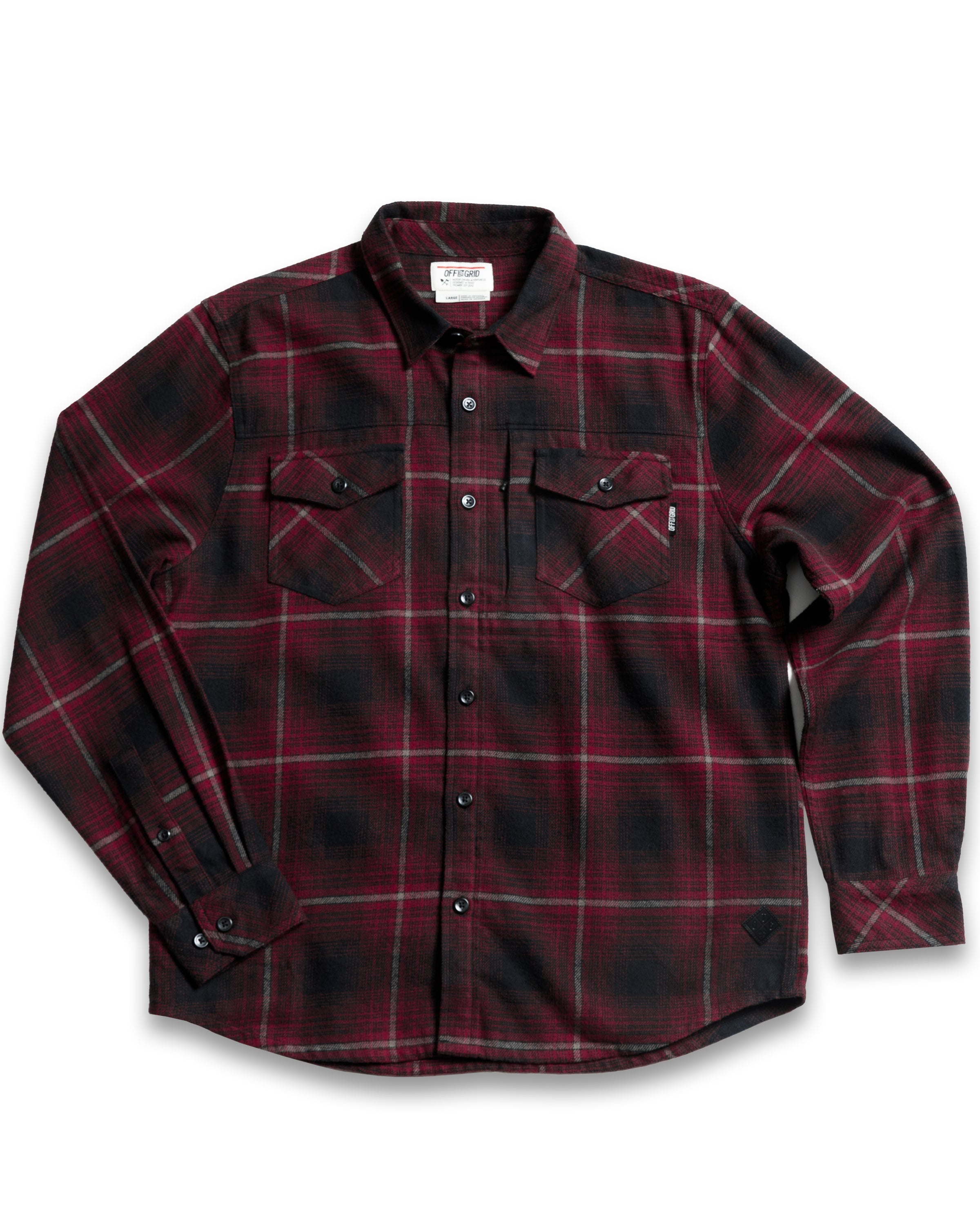 Off The Grid Surplus Destroyer Flannel - Black — main product shot