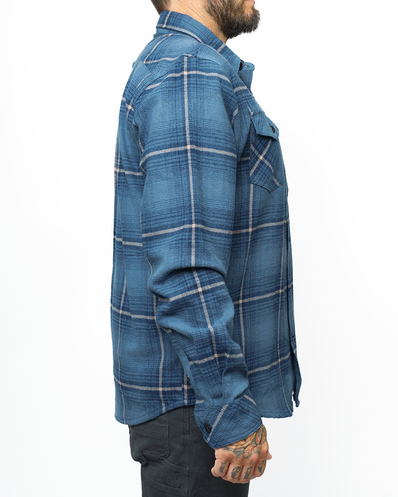 Off The Grid Surplus Destroyer Flannel - Pale Blue — alternative angle