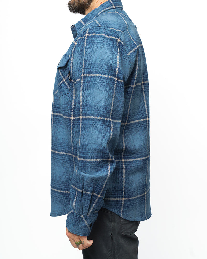 Off The Grid Surplus Destroyer Flannel - Pale Blue — side view