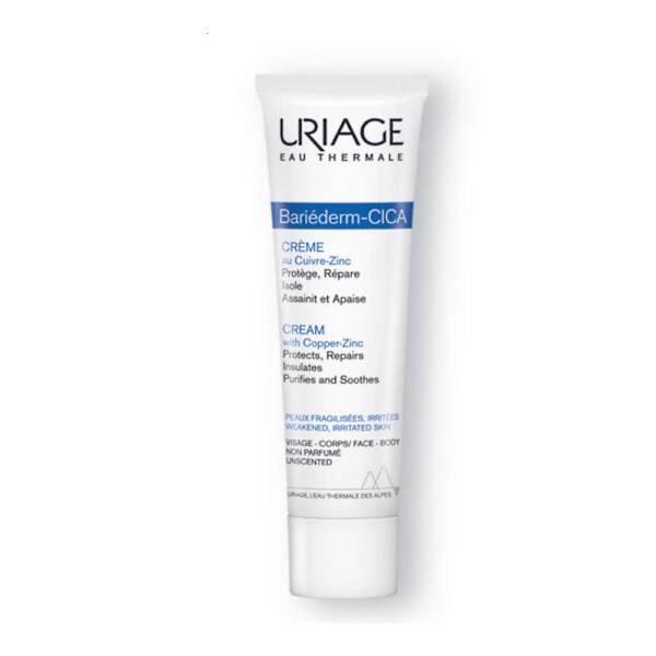 Uriage Bariederm Cica Cream - Soothing Moisturizing Cream for Sensitive Skin, Hypoallergenic & Fragrance-Free