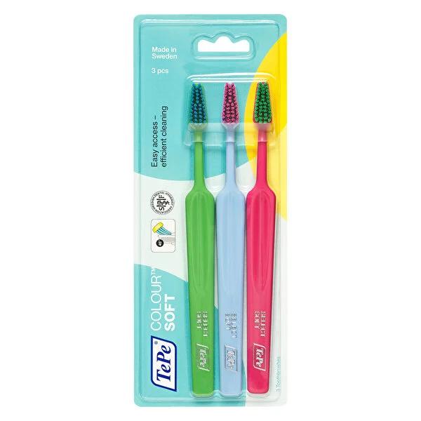 Tepe Manual Toothbrush Select Soft 3-Pack - Gentle Oral Care for Sensitive Teeth