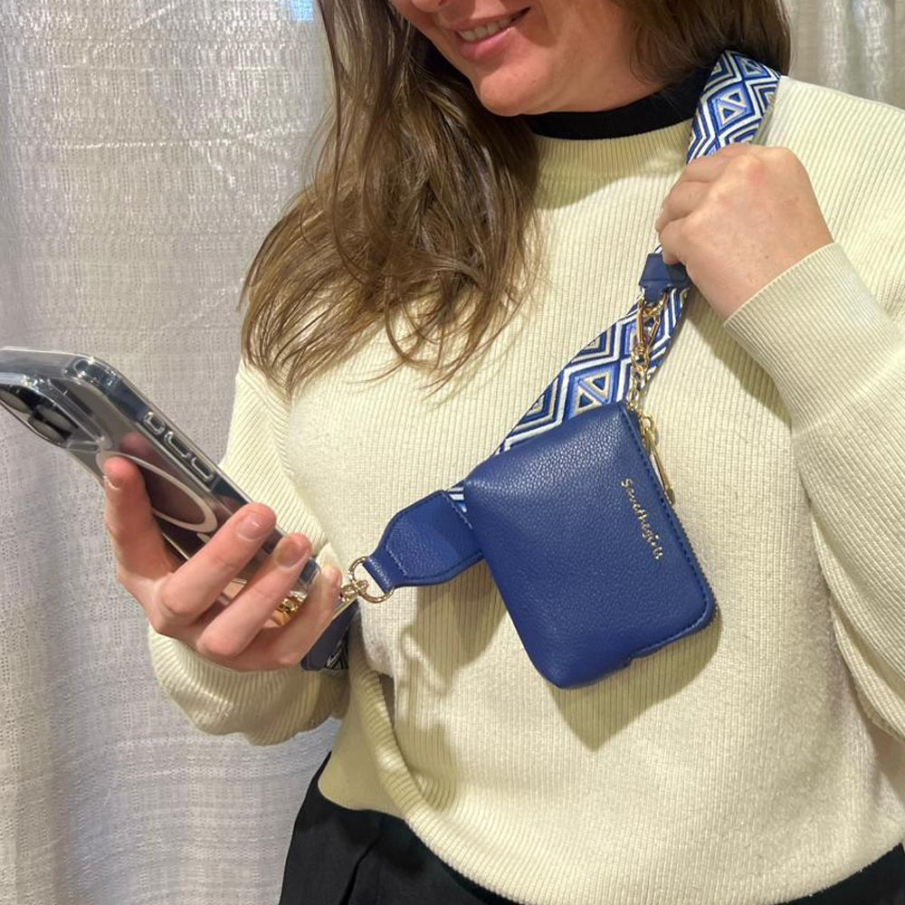 SaveTheGirls Clip & Go Strap w/RFID Pouch Diamond Pattern — color detail