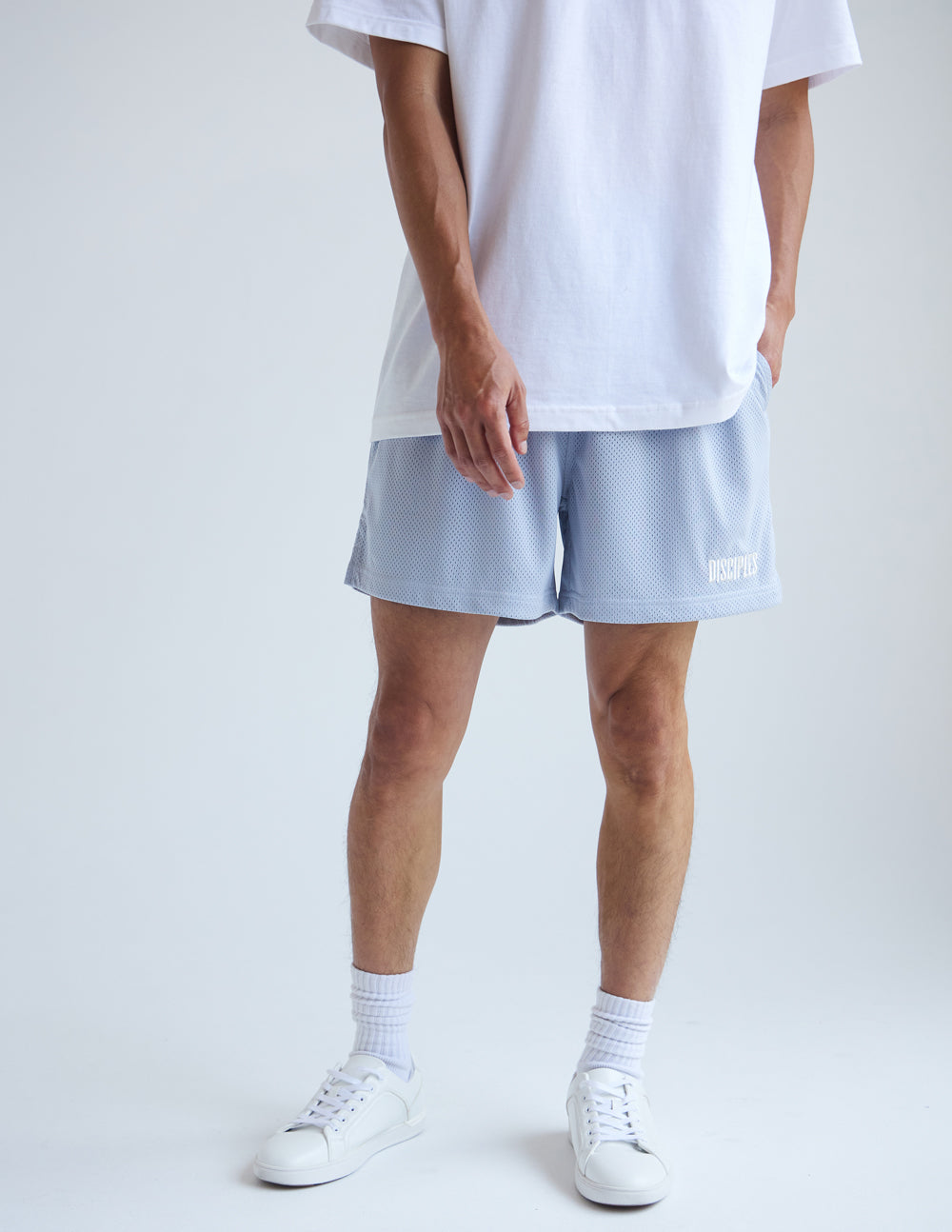 Elevated Faith Disciples Unisex Mesh Short — side view