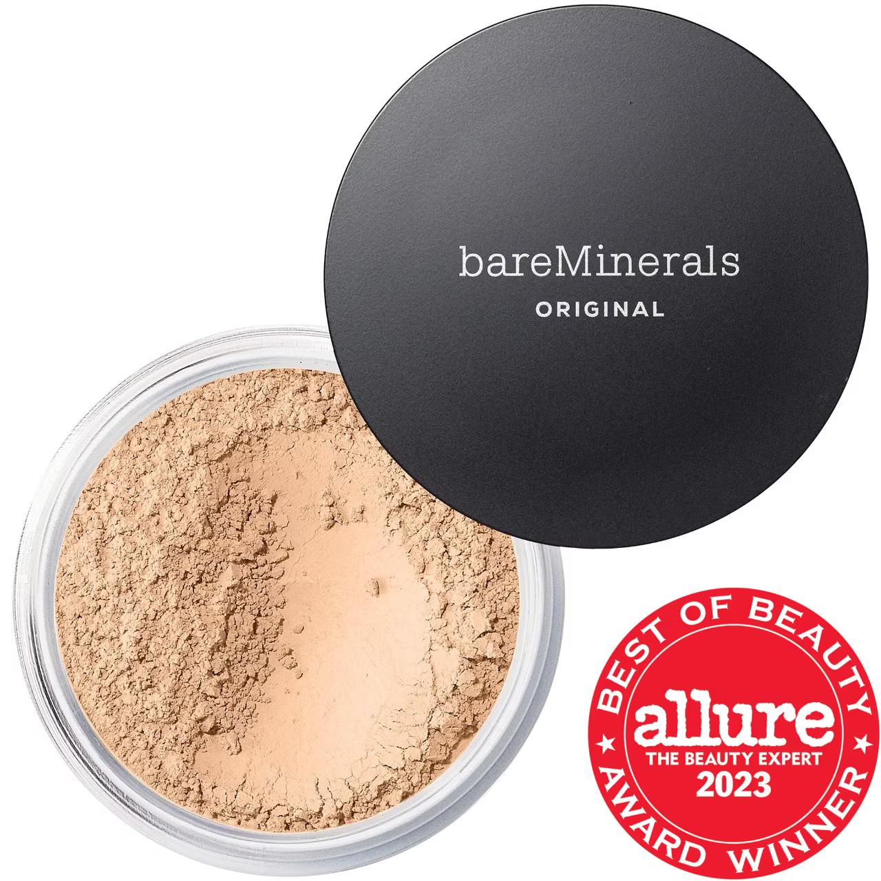 bareMinerals Original Loose Talc-Free Mineral Foundation SPF 15: Natural Luminous Finish, Vegan, Cruelty-Free Sun Protection Makeup