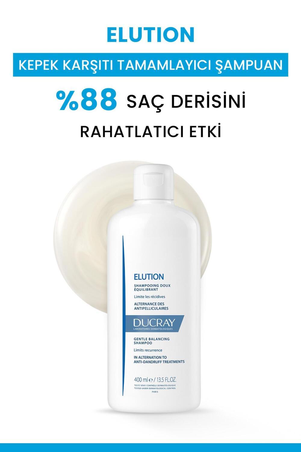 Ducray Elution Gentle Balancing Shampoo 400 ML - Gentle, Balancing, and Soothing for Sensitive Scalps