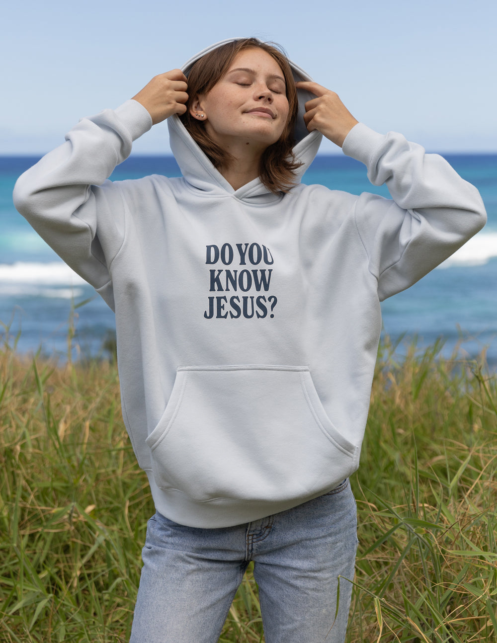 Elevated Faith Do You Know Jesus Unisex Hoodie — detail close-up