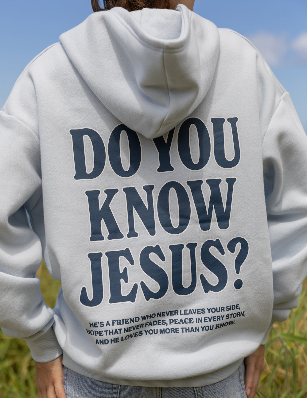 Elevated Faith Do You Know Jesus Unisex Hoodie — back view