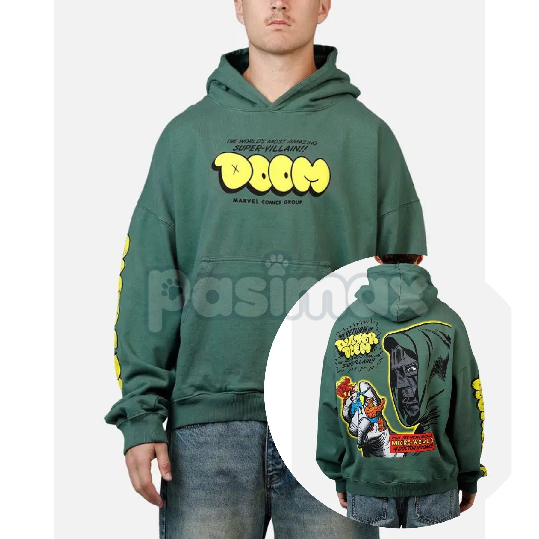 Pasimax Doctor Doom Genius Ruler Premium Hoodie – Fantastic Four Marvel Supervillain Pullover, Latveria Monarch Apparel, Unis