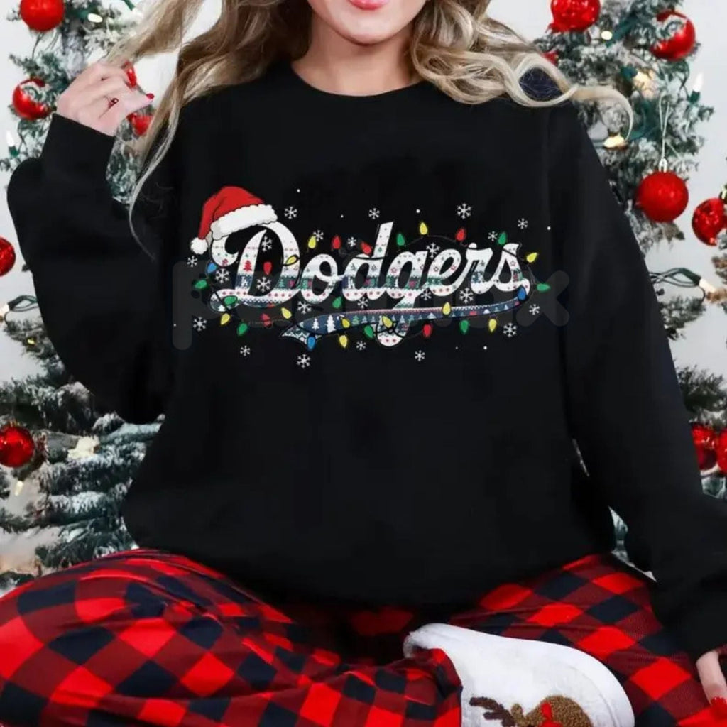 Pasimax Dodgers Baseball Champions Christmas Sweatshirt | LA Dodgers Holiday Fan Gear | Festive World Series Crewneck Jumper 