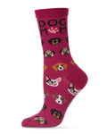 KADOU BOUTIQUE Dog Mom Bamboo Blend Crew Socks — main product shot