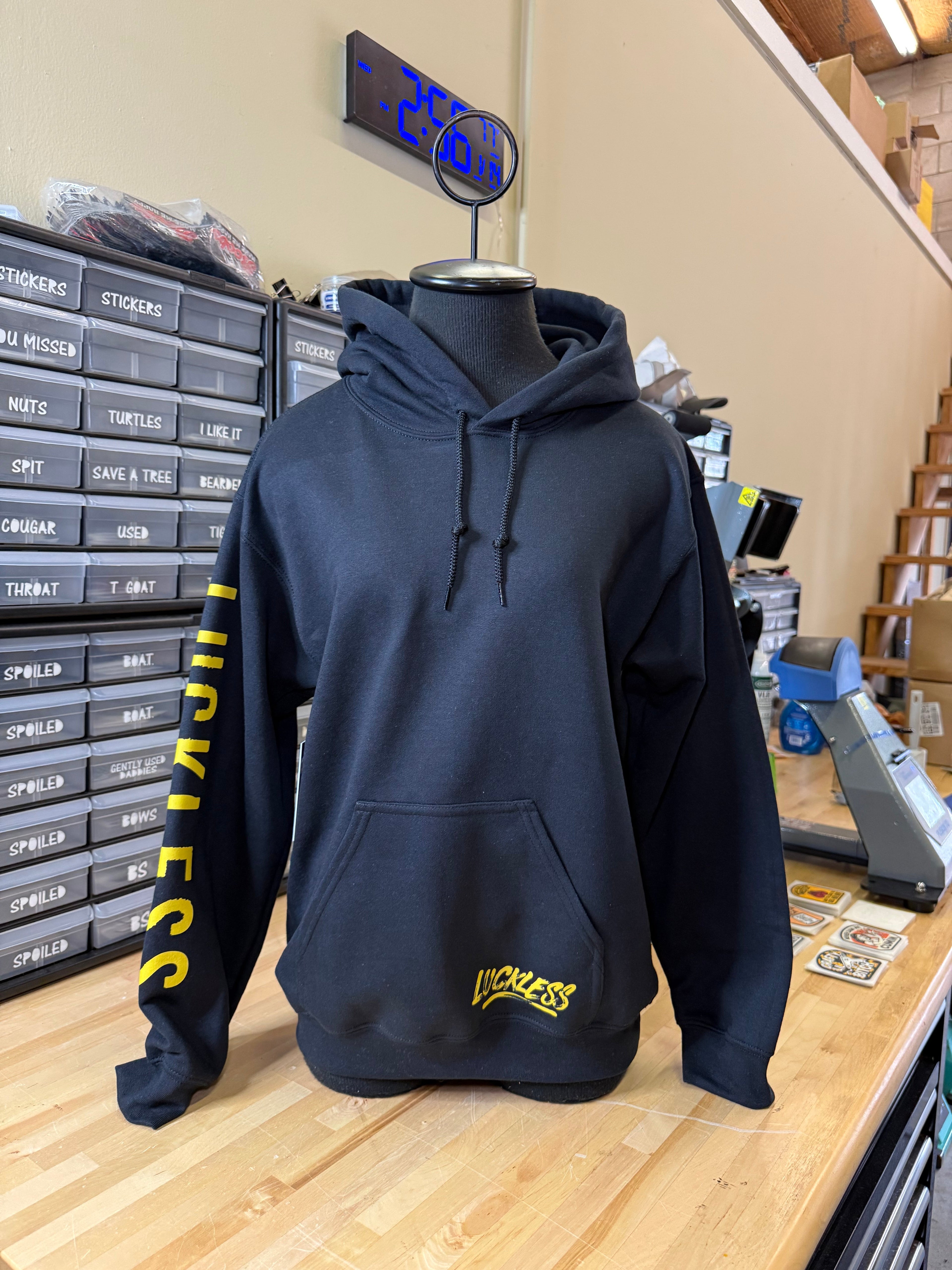 Luckless Outfitters Dog Sit Hoodie — back view
