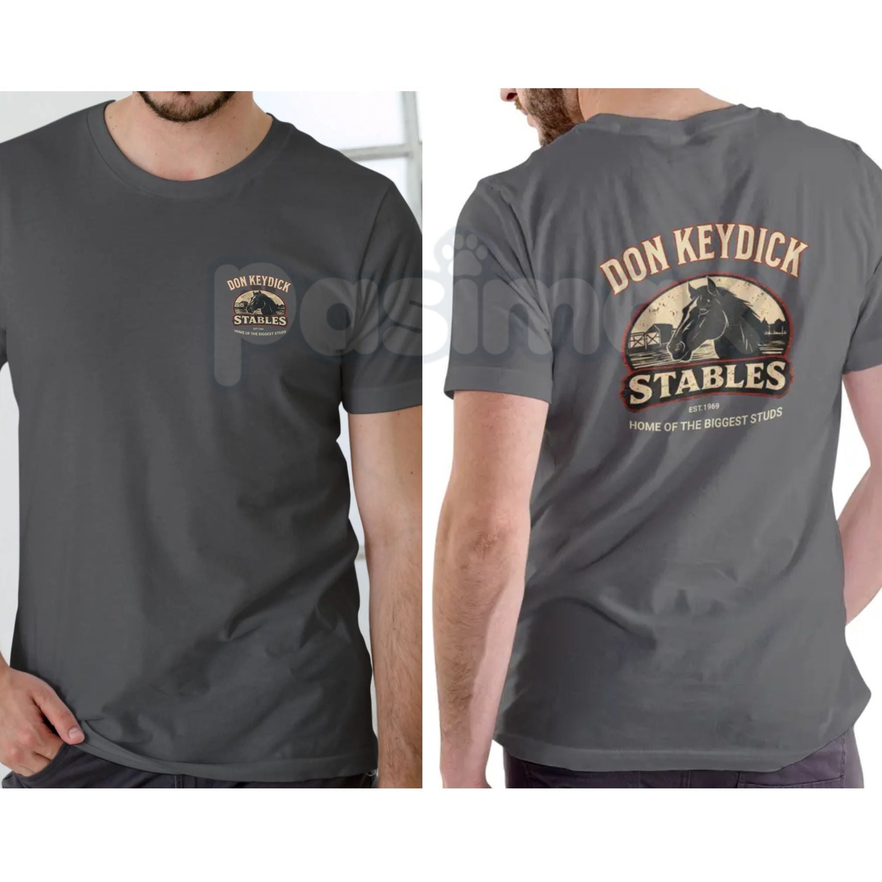 Don Keydick Stables Funny T-Shirt – Parody Equestrian Graphic Tee, Premium 100% Cotton Humorous Stable Name Top, Soft Lived-In Heavyweight Unisex Sarcastic Gift Shirt, Made in USA