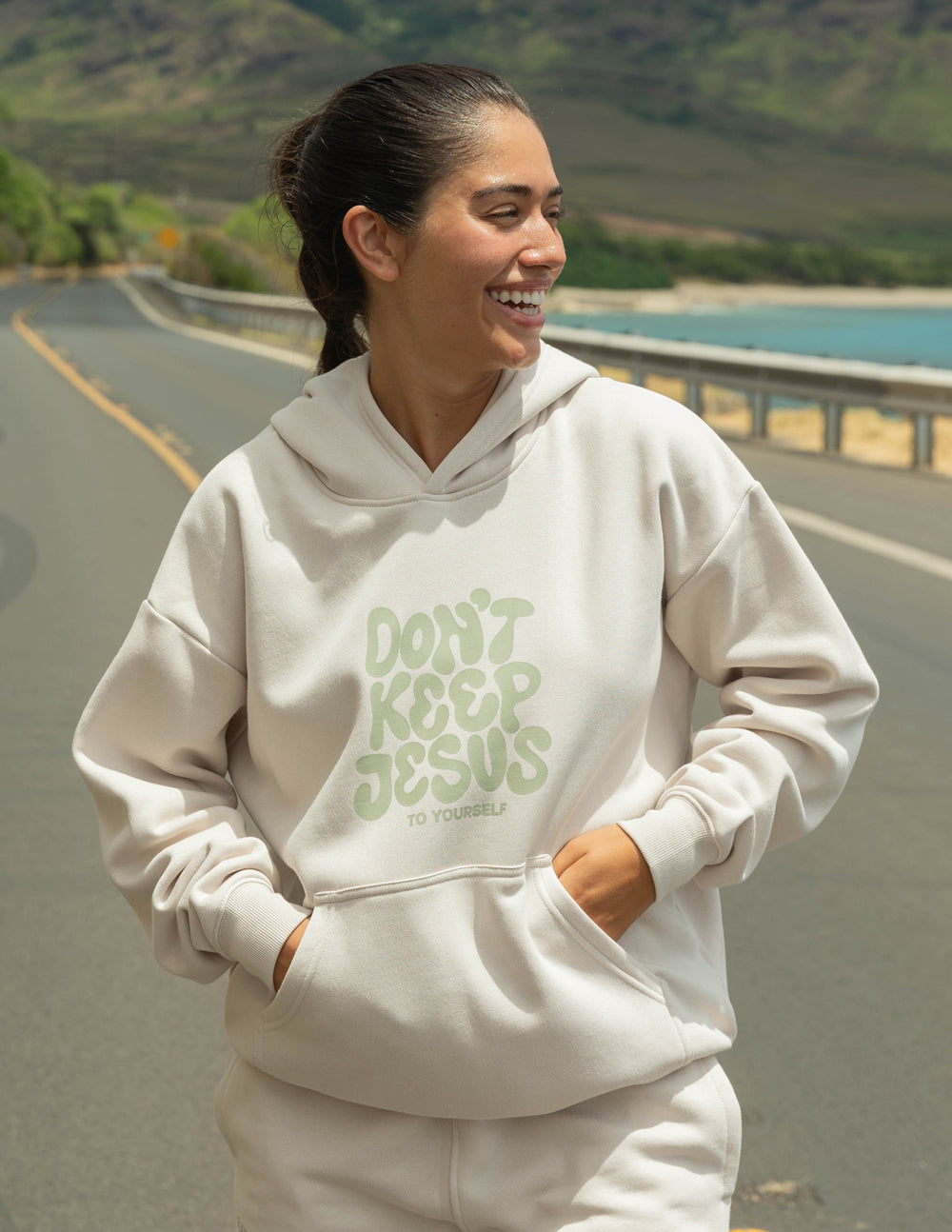 Elevated Faith Don't Keep Jesus to Yourself Unisex Hoodie — construction detail