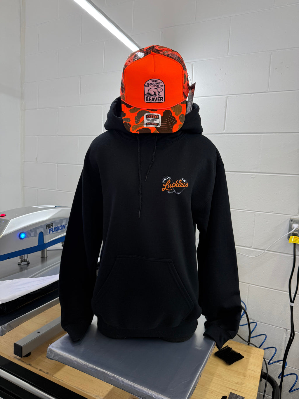 Luckless Outfitters Don't Chase Tail Hoodie — side view