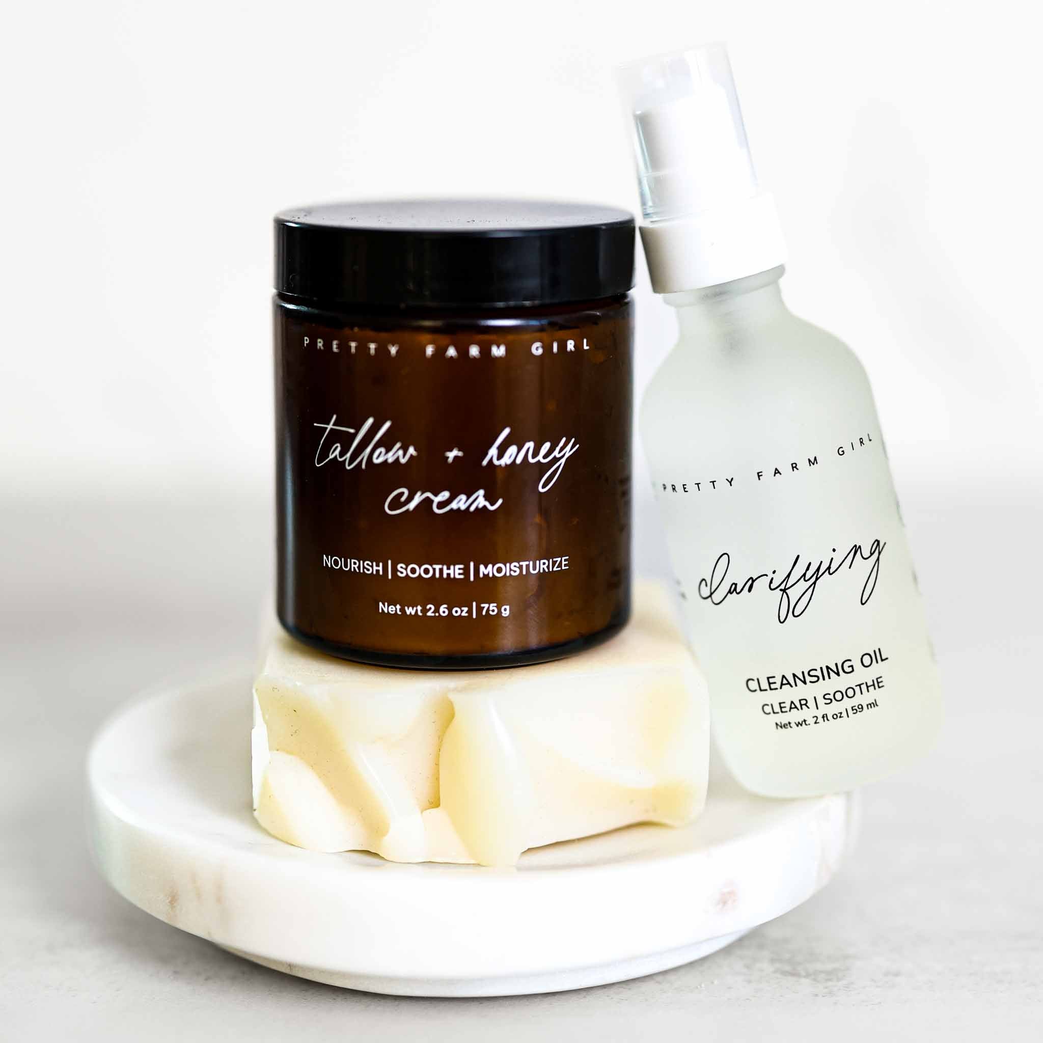 Pretty farm girl Double Cleansing Kit: Soothing — lifestyle context