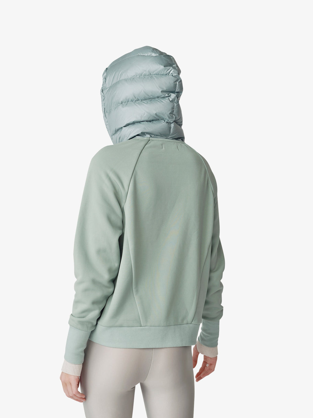 Holden Outerwear Down Zip Hoodie - Slate Gray — detail close-up