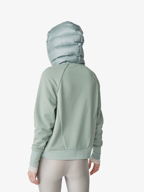 Holden Outerwear Down Zip Hoodie - Slate Gray — detail close-up