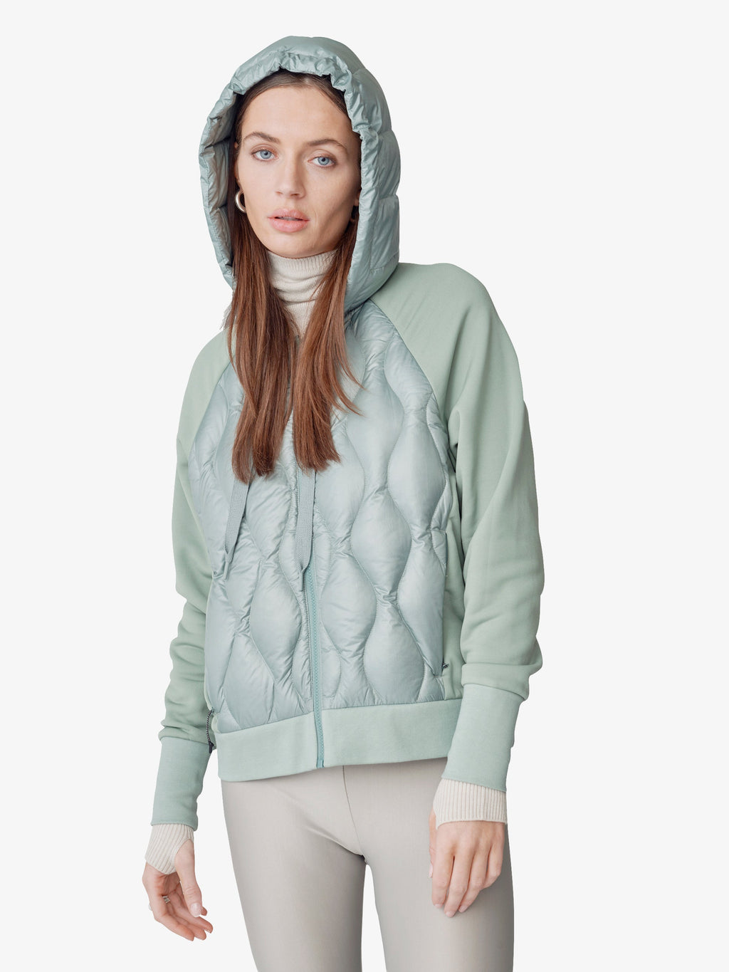 Holden Outerwear Down Zip Hoodie - Slate Gray — lifestyle context