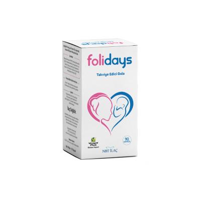 NBT Folidays Dietary Supplement - Vegan & Vegetarian Friendly Folate, Iodine, Vitamin D3 Supplement