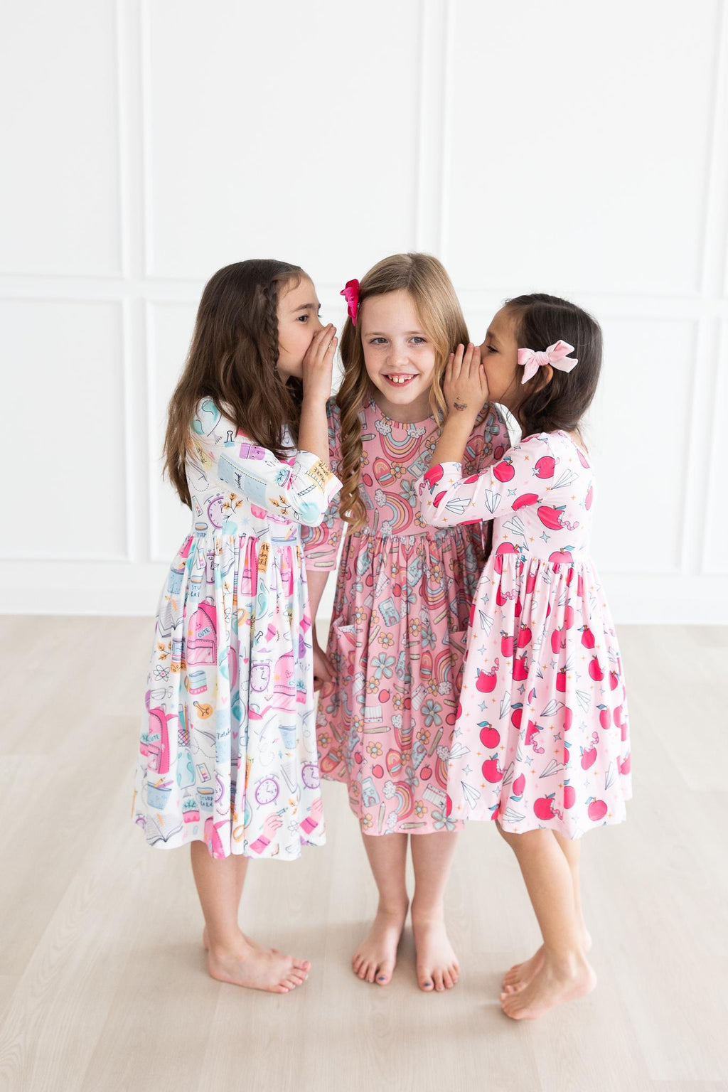 Mila & Rose ® Dream Big Little One 3/4 Pocket Twirl Dress — back view