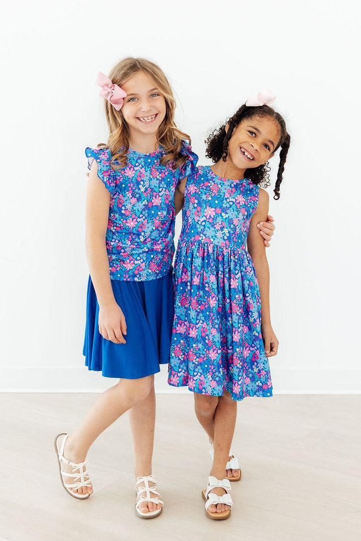 Mila & Rose ® Dreaming Daisies S/S Ruffle Tee — detail close-up