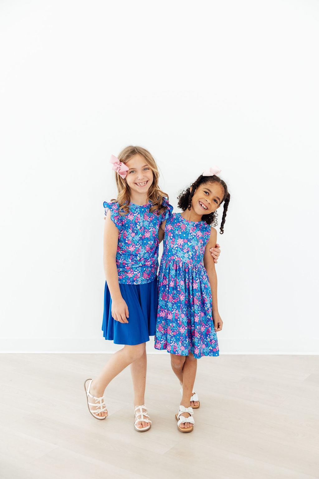 Mila & Rose ® Dreaming Daisies Tank Twirl Dress — detail close-up