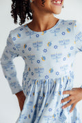 Mila & Rose ® Dreidel Darling L/S Pocket Twirl Dress — main product shot