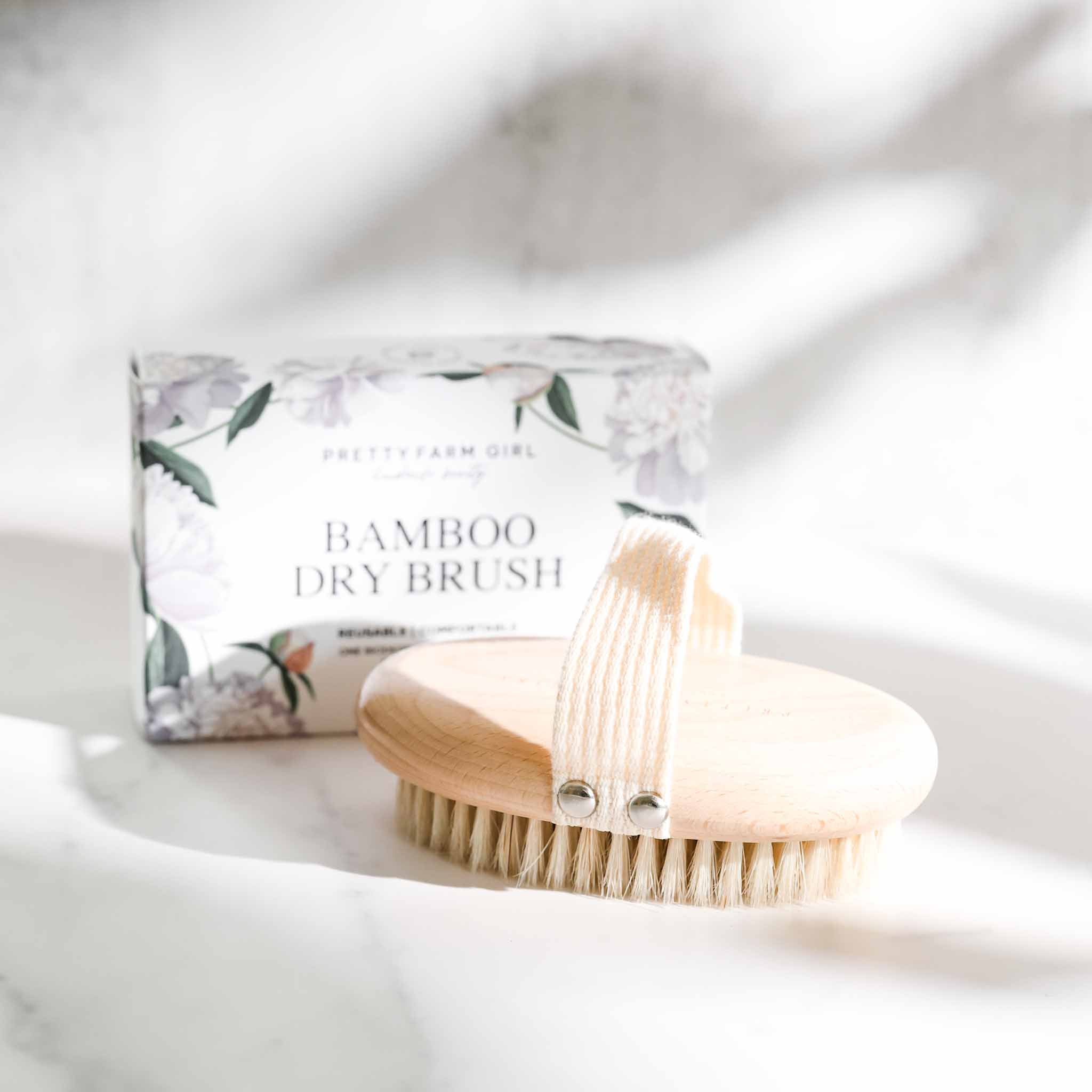Pretty farm girl Dry Body Brush — back view