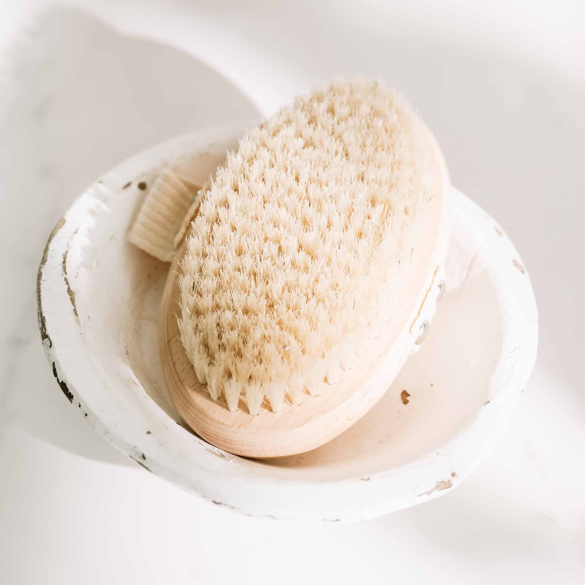 Pretty farm girl Dry Body Brush — lifestyle context