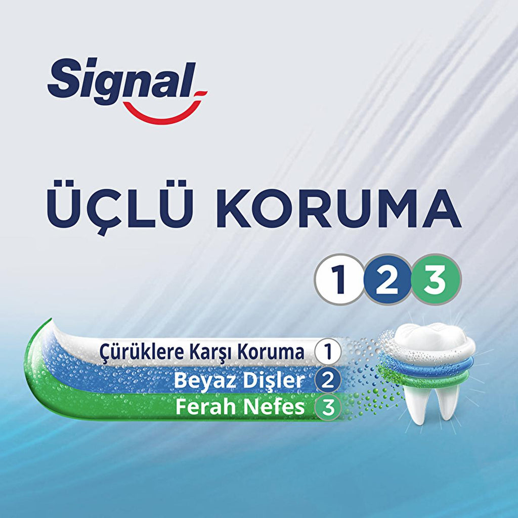 Signal Toothpaste Triple Protection with Fluoride & Calcium - 4.06 fl oz - Fresh Minty Flavor