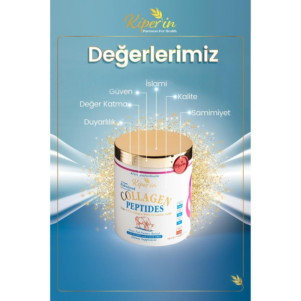 Kiperin Collagen Peptides 50-Day Supply - 500g Collagen Supplement for Skin Health & Anti-Aging