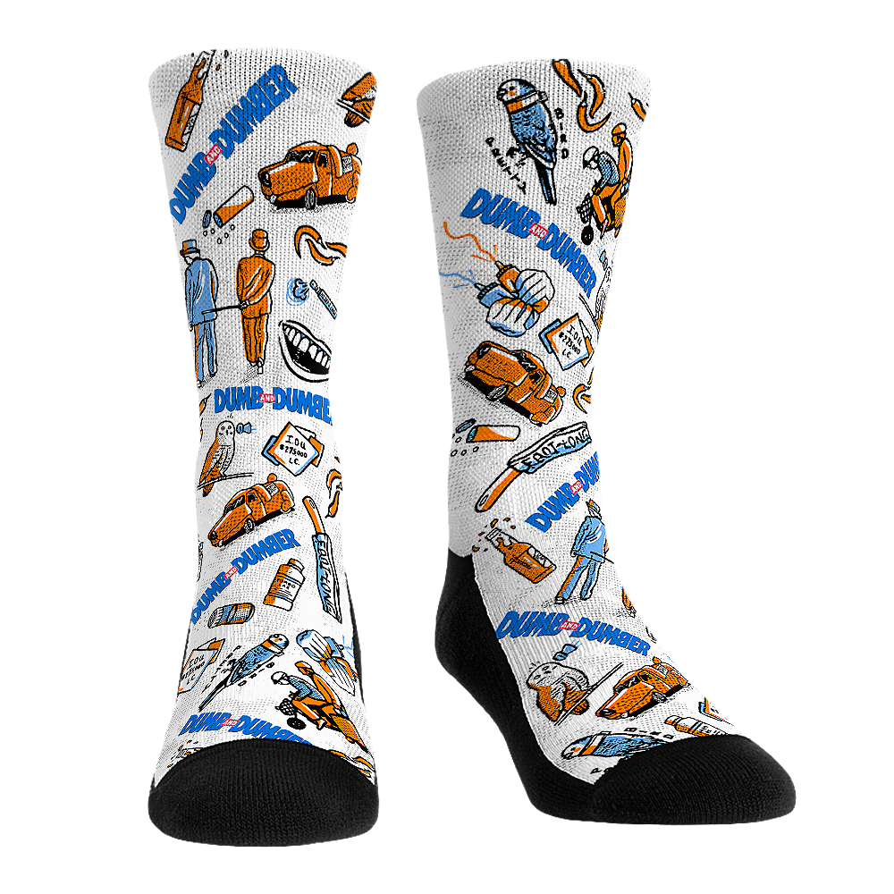 Rock 'Em Socks Rock 'Em Socks Dumb and Dumber - Icons All-Over — main product shot