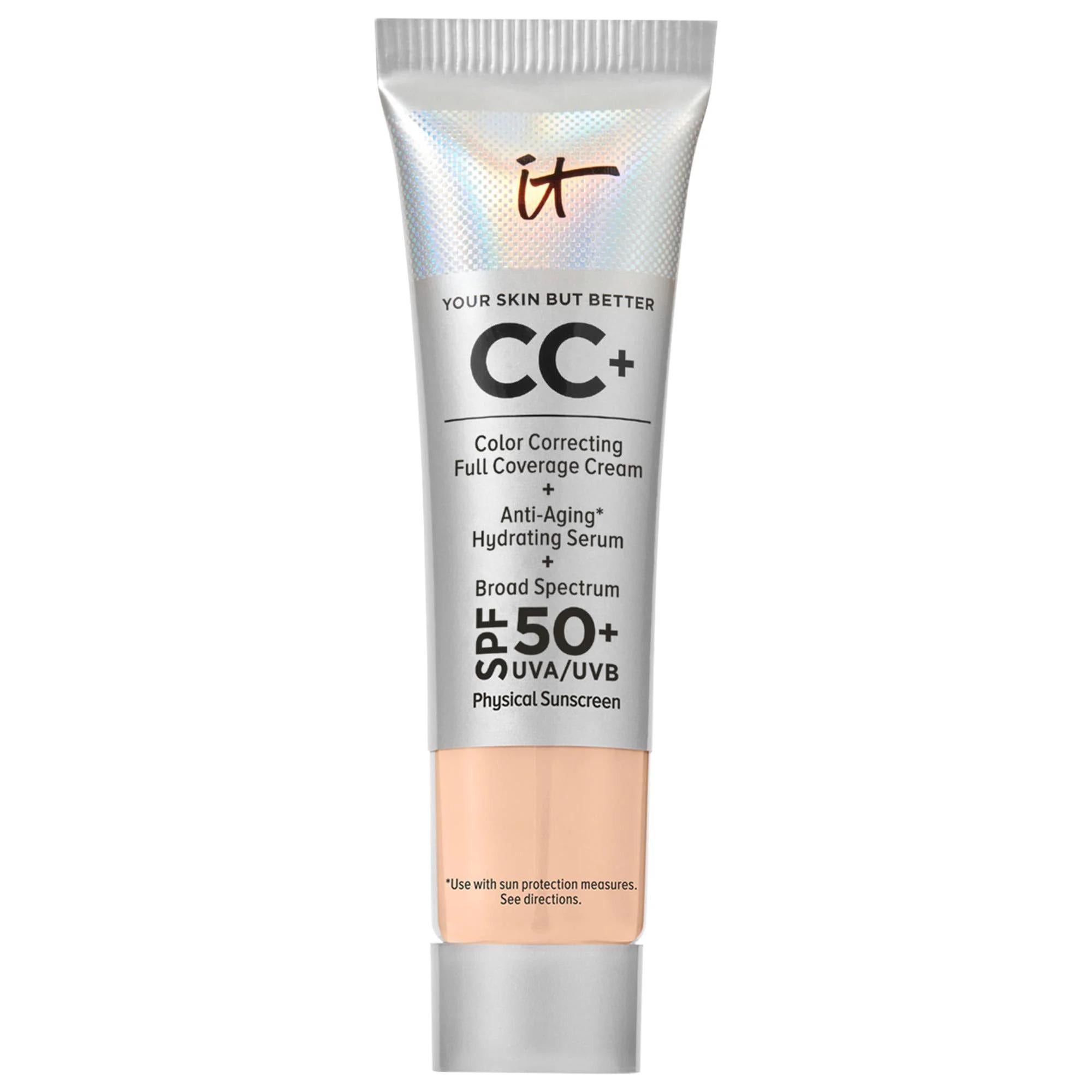 IT Cosmetics Mini CC+ Cream: Full Coverage, SPF 50+, Hydrating & Color Correcting Foundation - Vegan & Cruelty-Free