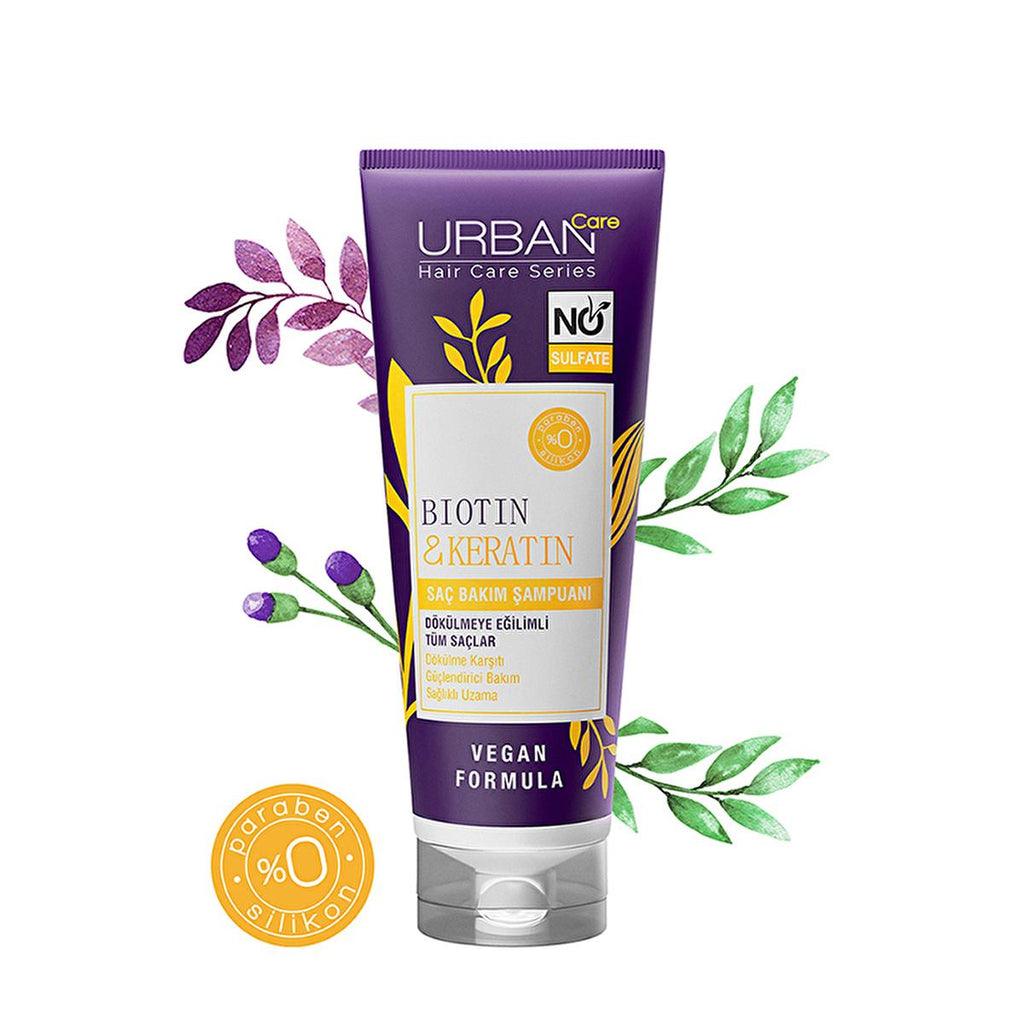 Urban Care Sulfate-Free Biotin & Keratin Anti-Hair Loss Shampoo for Nourished Hair - 8.45 fl oz