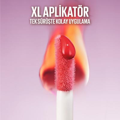 Maybelline Lifter Plump Lip Gloss - 004 Red Flag, Non-Sticky, Chili Pepper Extract for Plumping