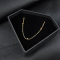 BodyCandy Stainless Steel Ball Rose Gold Tone PVD Station Necklace Satellite Chain Layering Necklace — main product shot