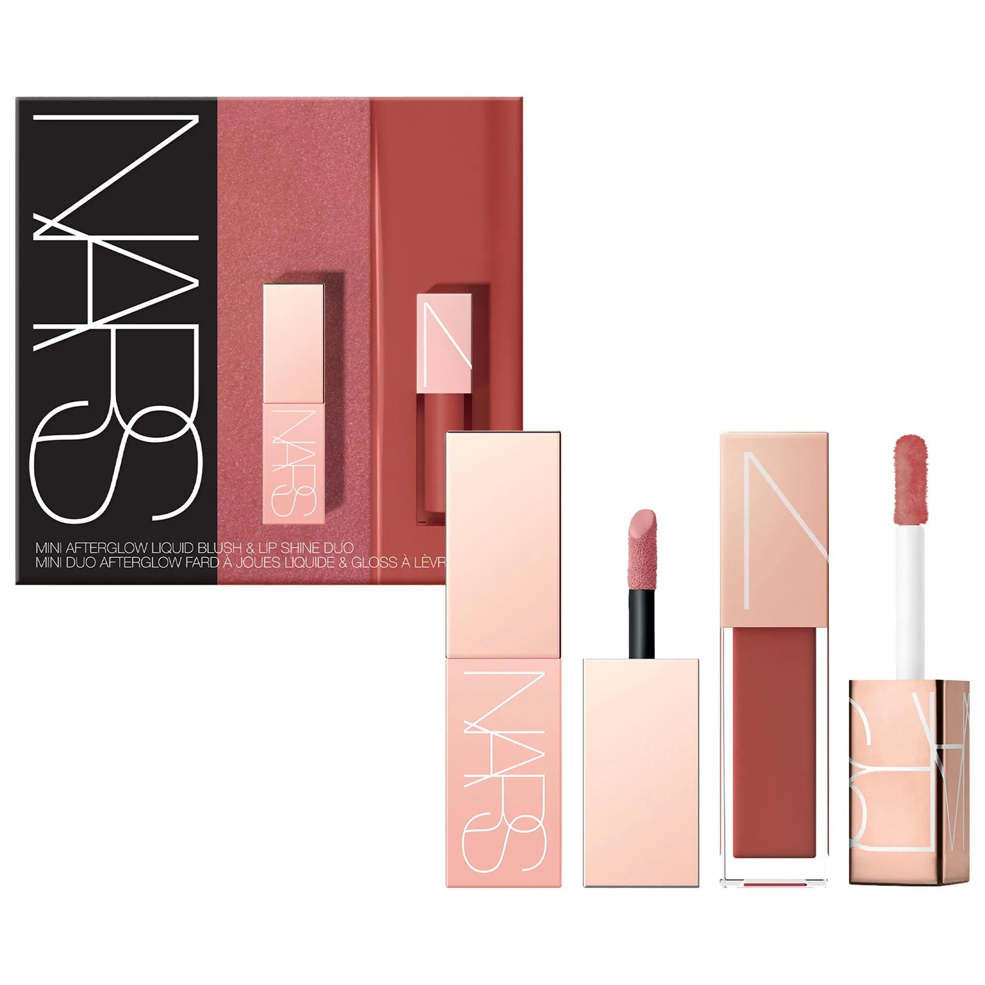 Mini Afterglow Liquid Blush & Lip Shine Duo - Paraben-Free, Hydrating Formula for Natural Glow