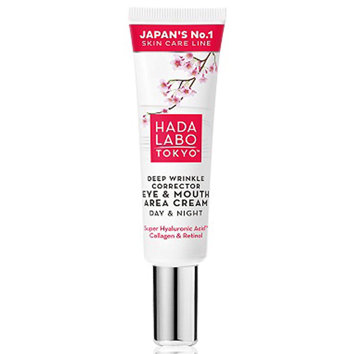 Hada Labo Anti-Wrinkle Cream for Eye and Mouth Area - Hydrating, Smooths Fine Lines, 0.51 fl oz