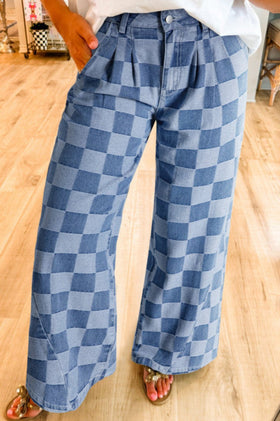 Pretty Little Patriot Checkered Denim jeans
