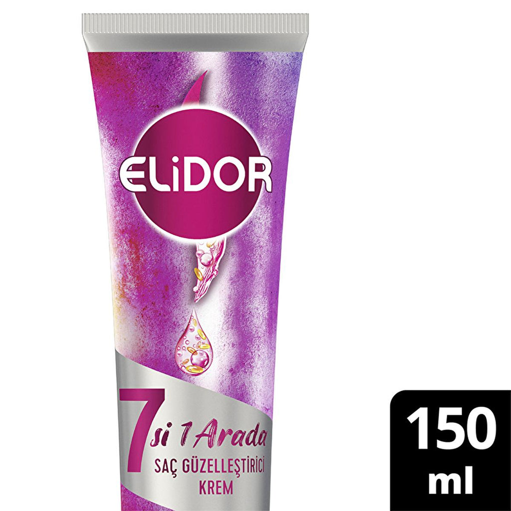 Elidor 7-in-1 Leave-in Hair Care Cream - Nourishing, Anti-Frizz, Heat Protectant