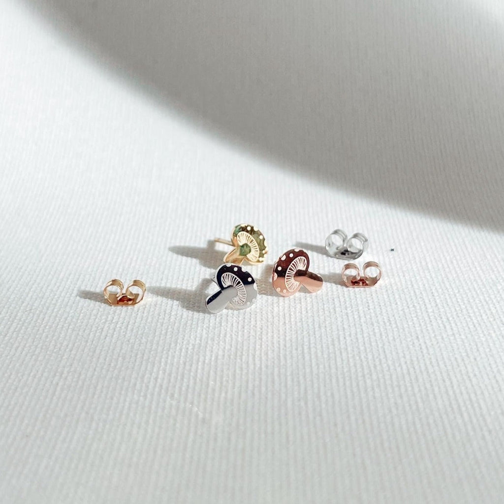Groovy Mushrooms Metal Stud Earrings – Plant Dosage LLC, view 6