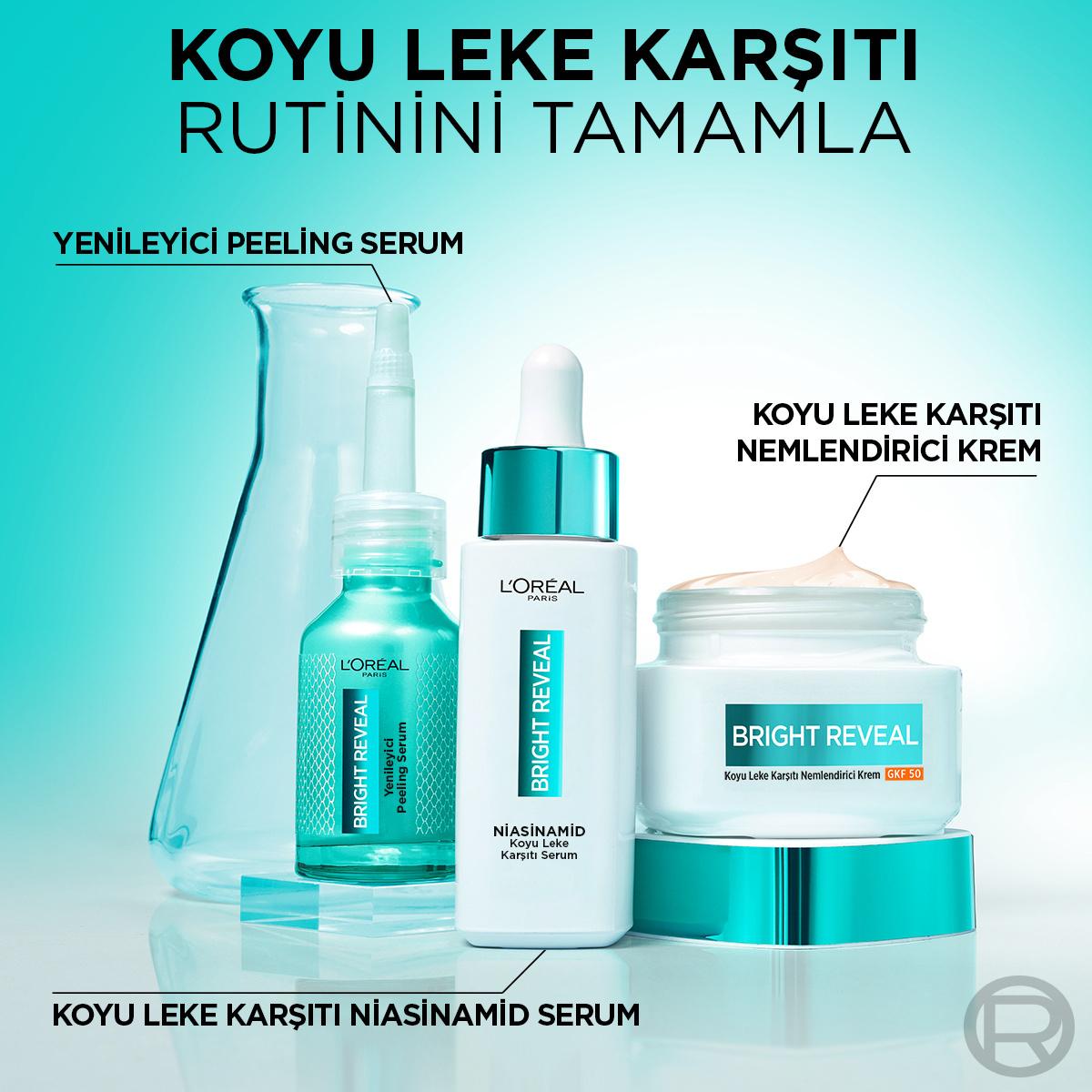 L'Oreal Paris Bright Reveal Dark Spot Correcting Niacinamide Serum: Fade Acne Marks, Sun Spots & Age Spots for Radiant Skin