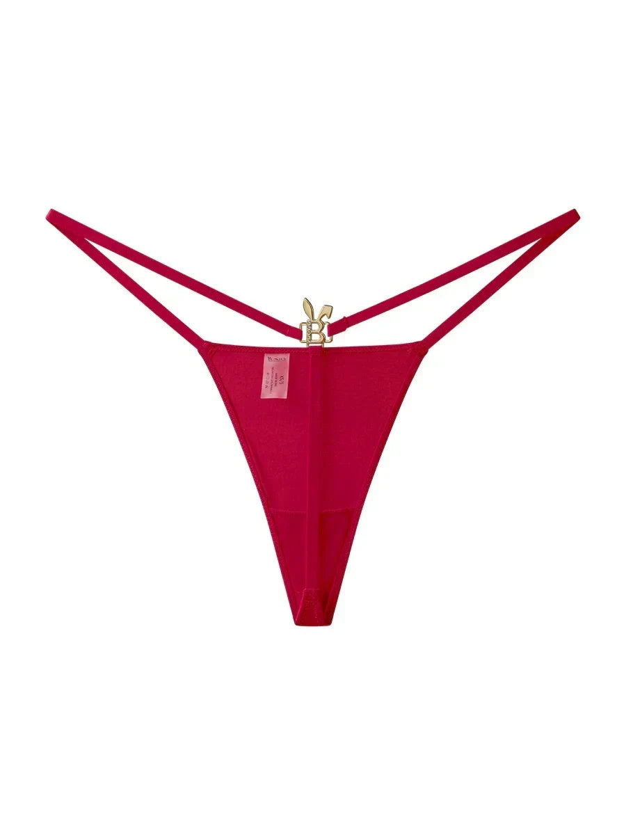 BUNNIES ROOM G-STRING IN RED WINE — main product shot